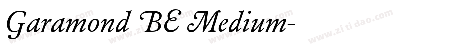 Garamond BE Medium字体转换